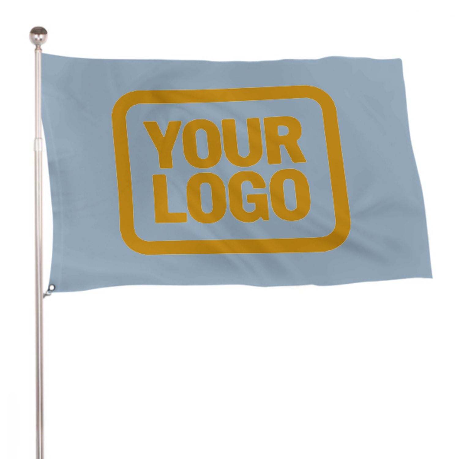 Maßgeschneidertes Hellblau Gelb Flagge