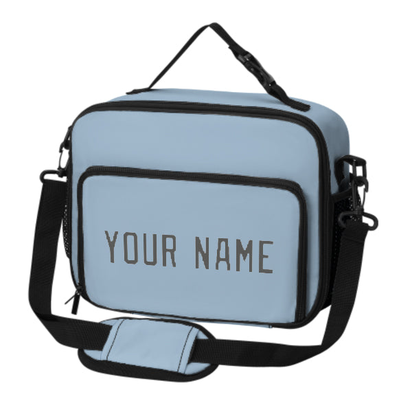 Maßgeschneidertes Hellblau Dark Grey Lunch-Tasche
