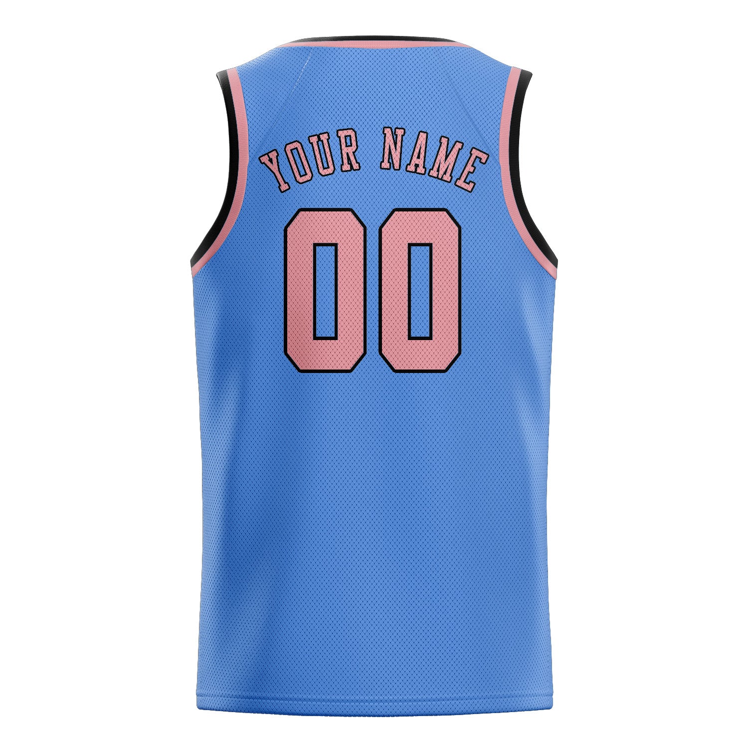 Benutzerdefiniertes Professionelles Hellblau Rosa Basketballtrikot