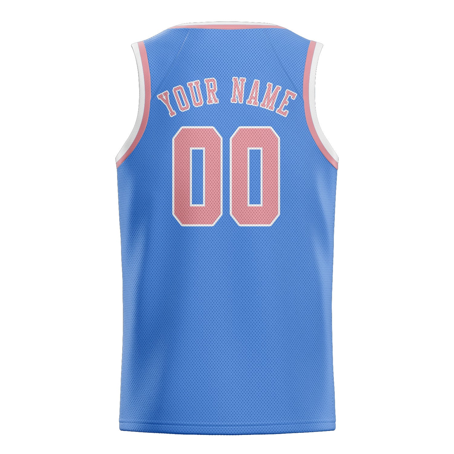 Benutzerdefiniertes Professionelles Hellblau Rosa Basketballtrikot