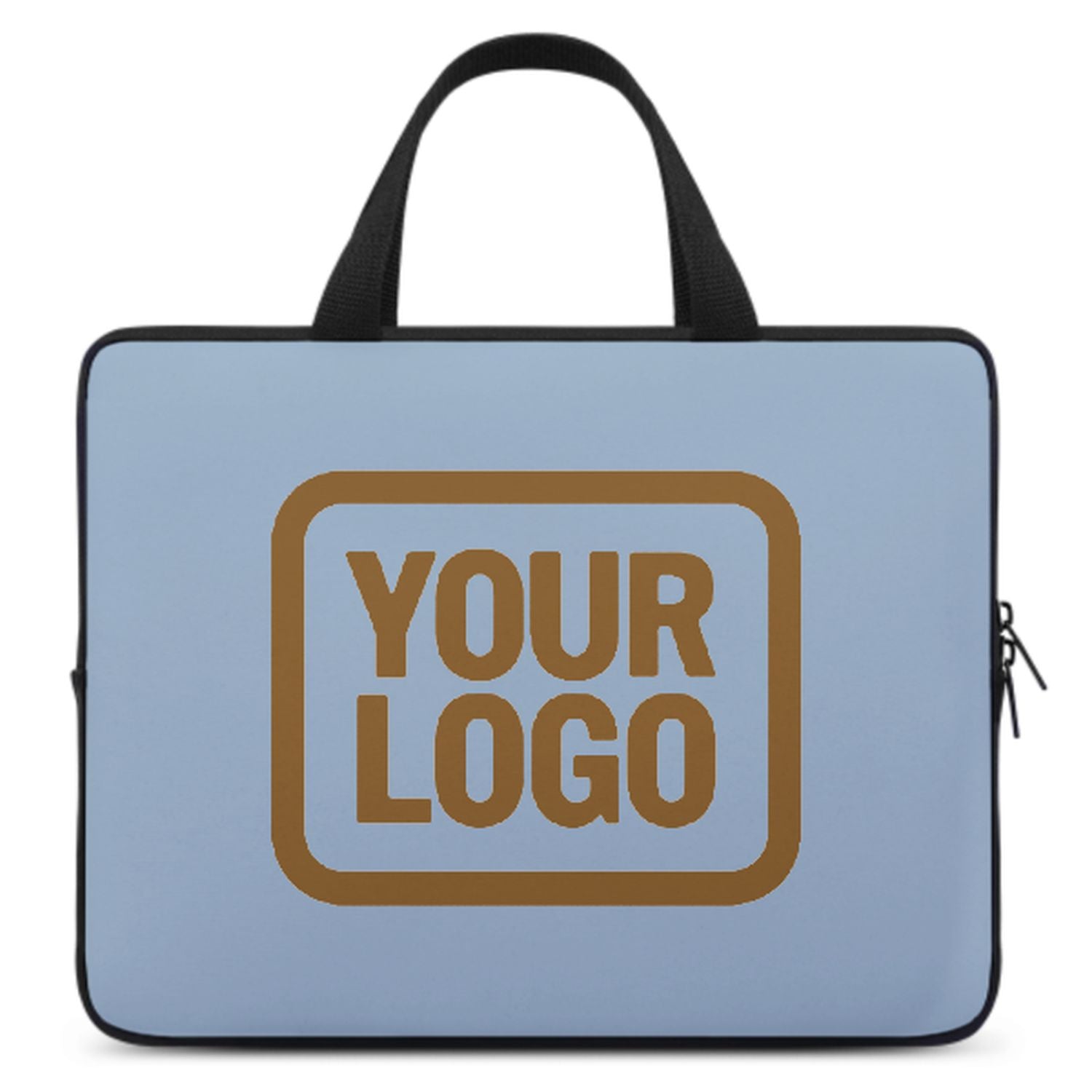 Sac pour ordinateur portable personnalisé bleu clair kaki