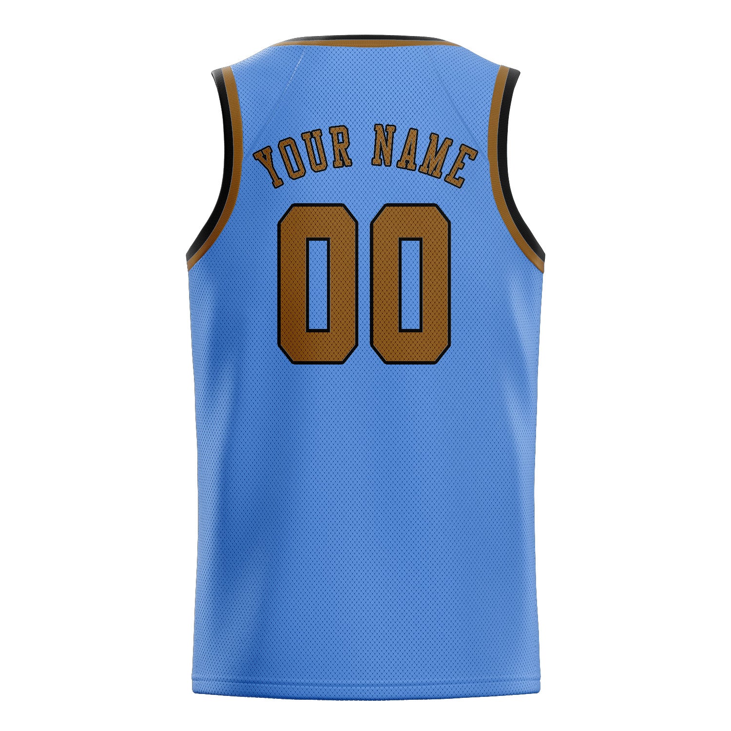 Benutzerdefiniertes Professionelles Hellblau Khaki Basketballtrikot