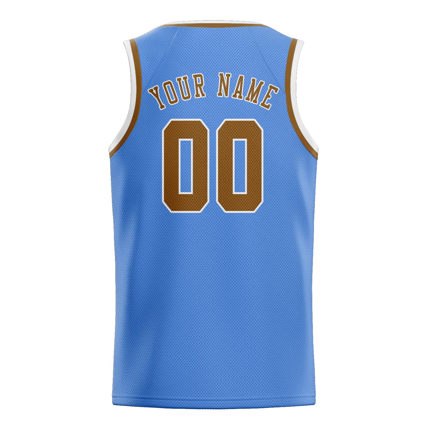 Benutzerdefiniertes Professionelles Hellblau Khaki Basketballtrikot