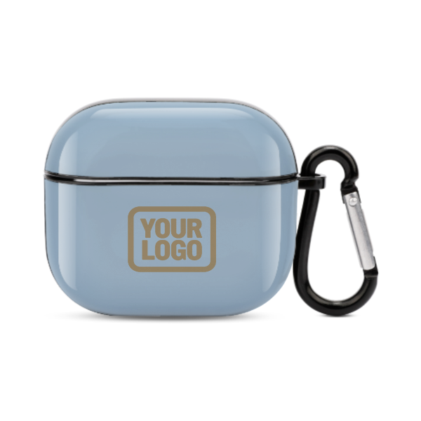 Maßgeschneidertes Hellblau Hellkhaki AirPods-Hülle (3. Generation)