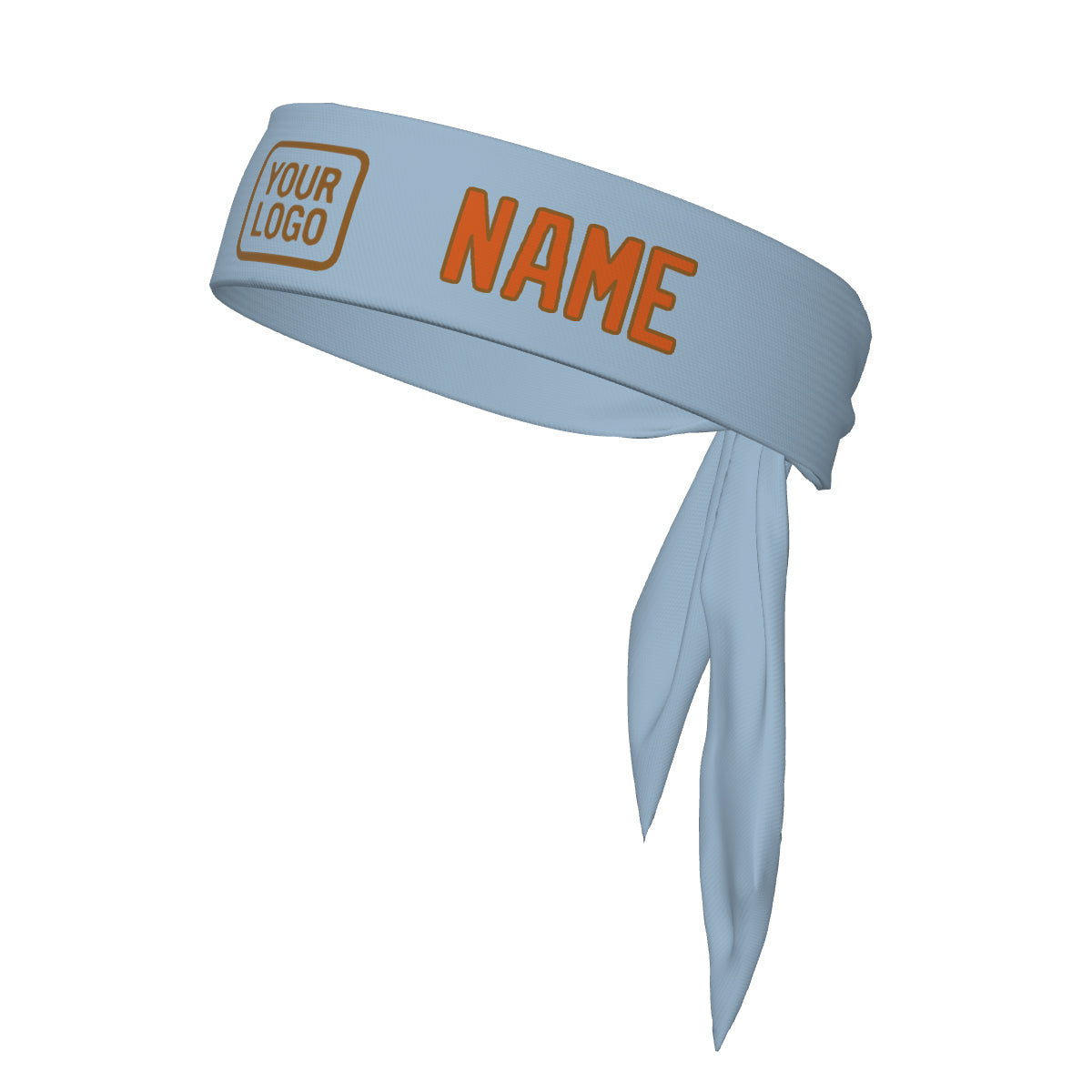 Maßgeschneidertes Hellblau Orange Stirnband
