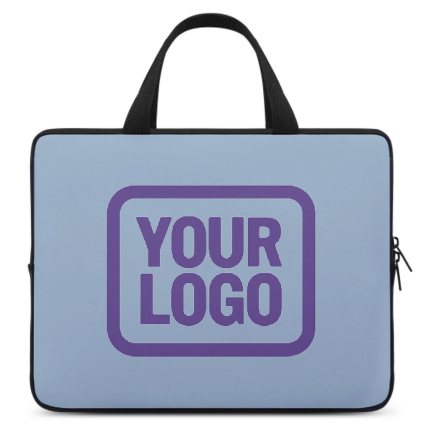 Sac pour ordinateur portable personnalisé bleu clair violet clair