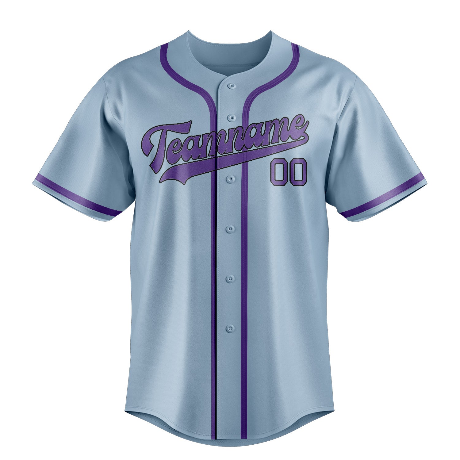 Benutzerdefiniertes Professionelles Hellblau Lavendel Baseballtrikot