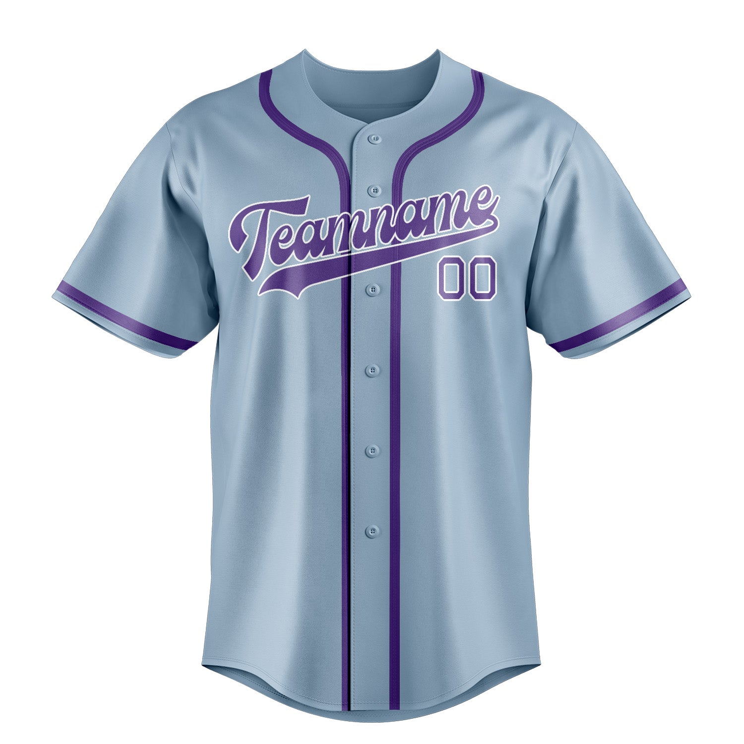 Benutzerdefiniertes Professionelles Hellblau Lavendel Baseballtrikot