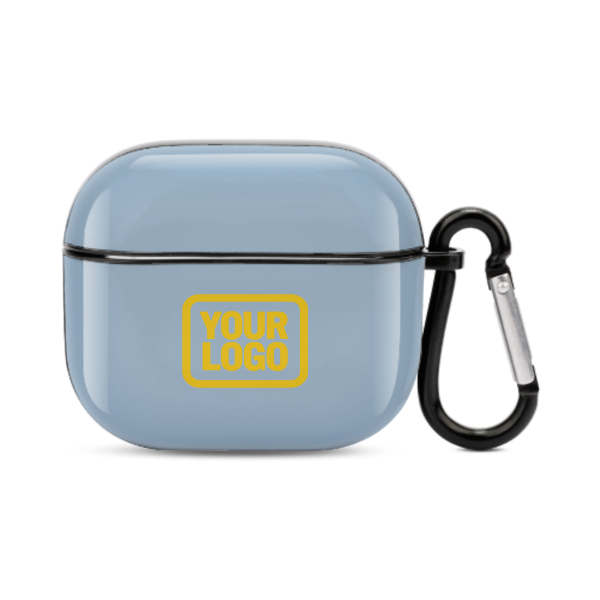 Maßgeschneidertes Hellblau Gold AirPods-Hülle (3. Generation)
