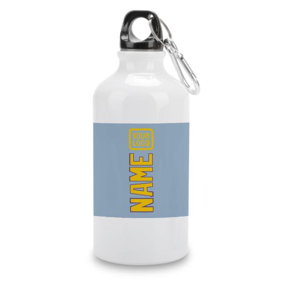Maßgeschneidertes Hellblau Gold Sportflasche