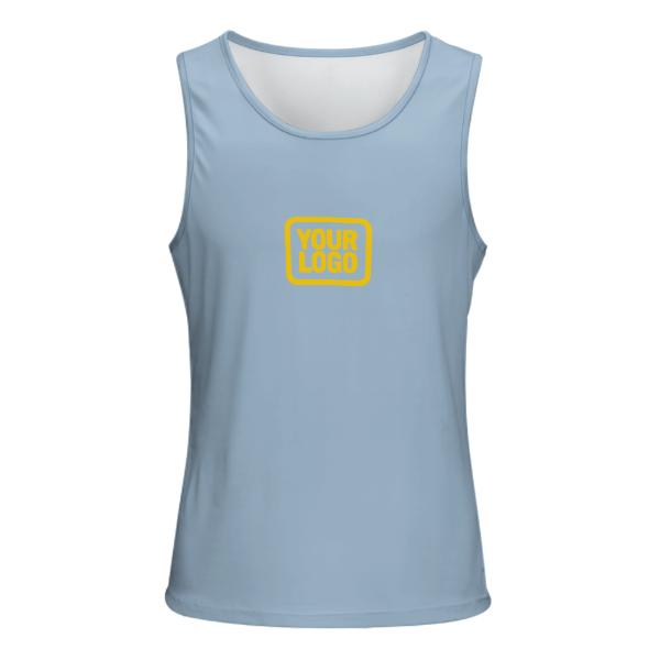 Maßgeschneidertes Hellblau Gold Herren Tanktop