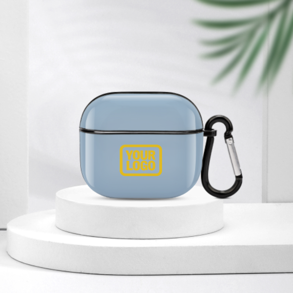 Maßgeschneidertes Hellblau Gold AirPods-Hülle (3. Generation)
