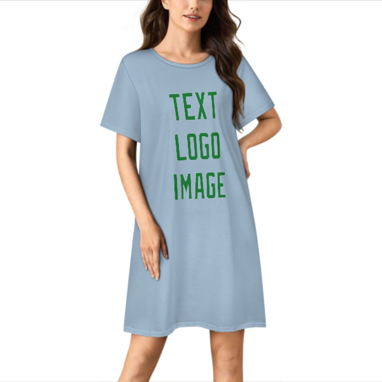 Camicia da notte su misura verde smeraldo azzurro