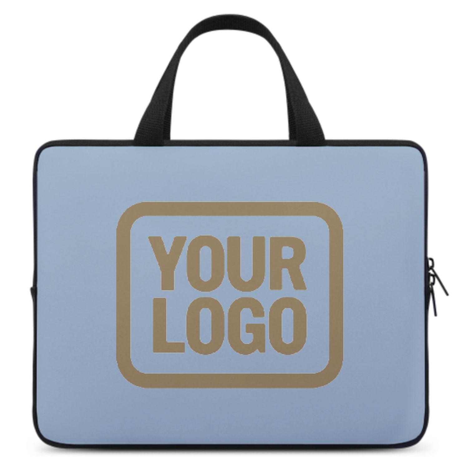Sac pour ordinateur portable bleu clair kaki clair sur mesure