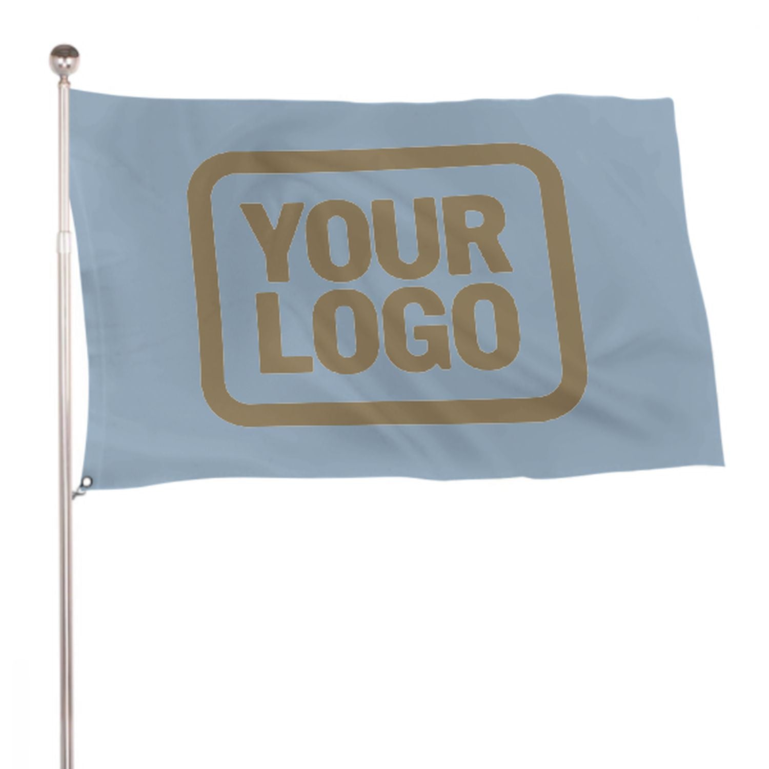 Maßgeschneidertes Hellblau Hellkhaki Flagge