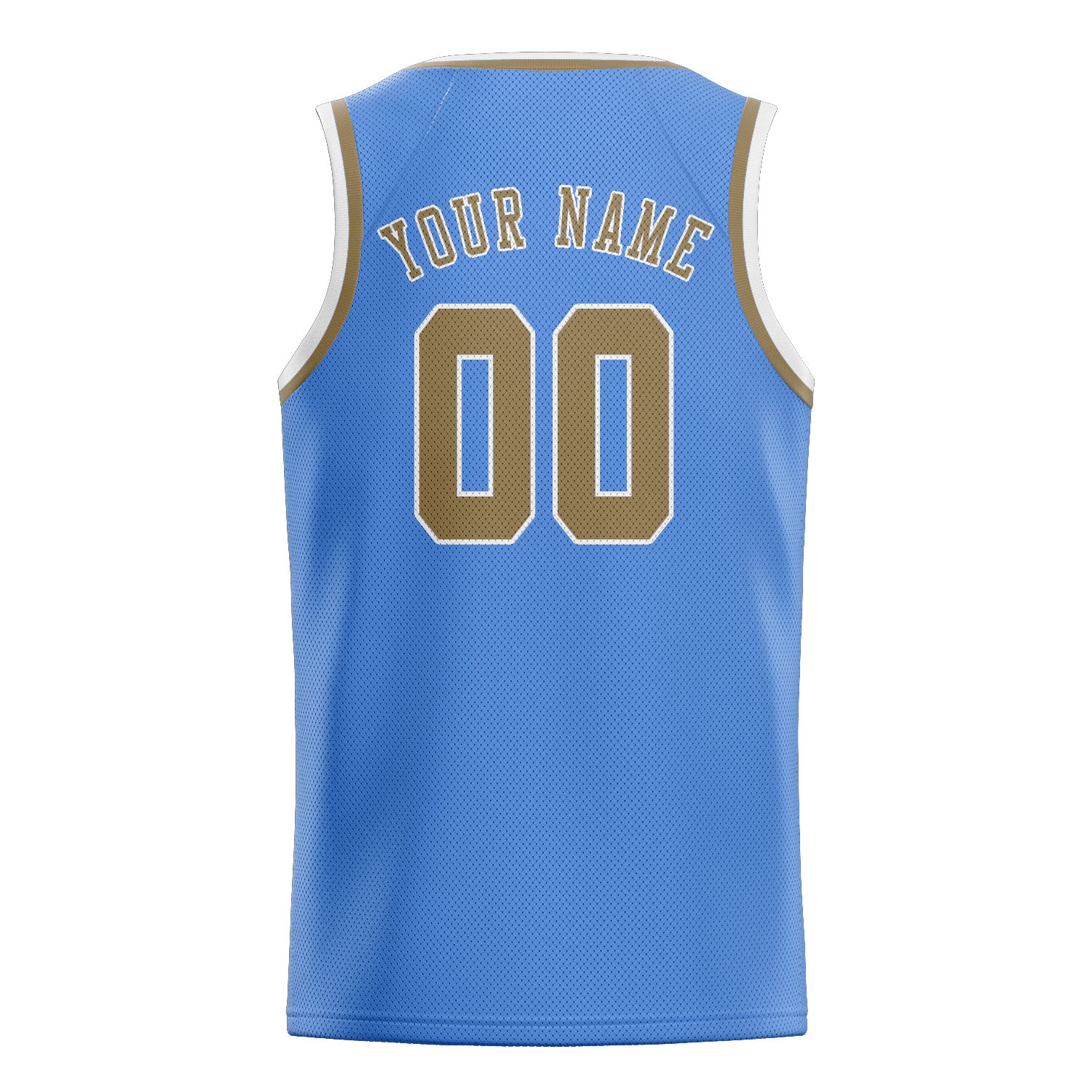 Benutzerdefiniertes Professionelles Hellblau Hellkhaki Basketballtrikot