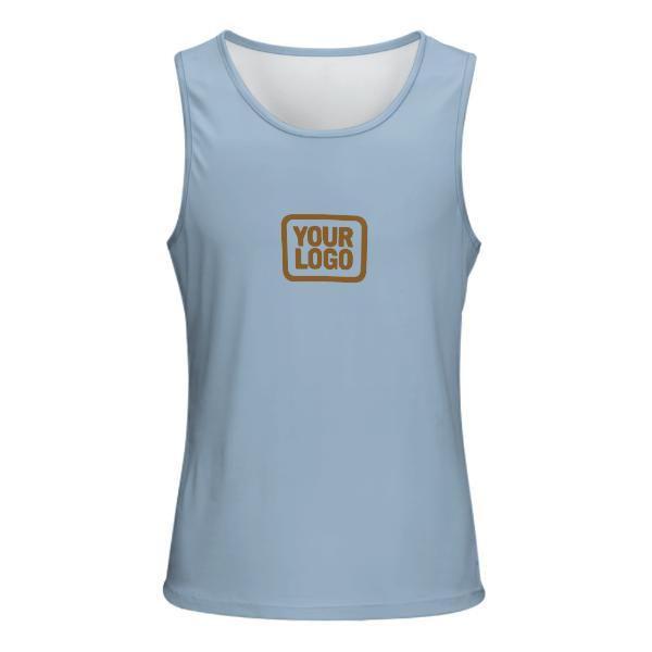 Maßgeschneidertes Hellblau Khaki Herren Tanktop