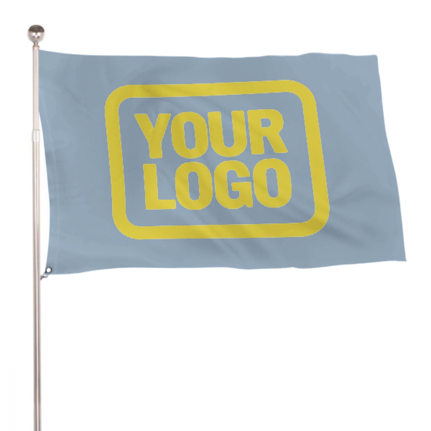 Maßgeschneidertes Hellblau Blassgelb Flagge