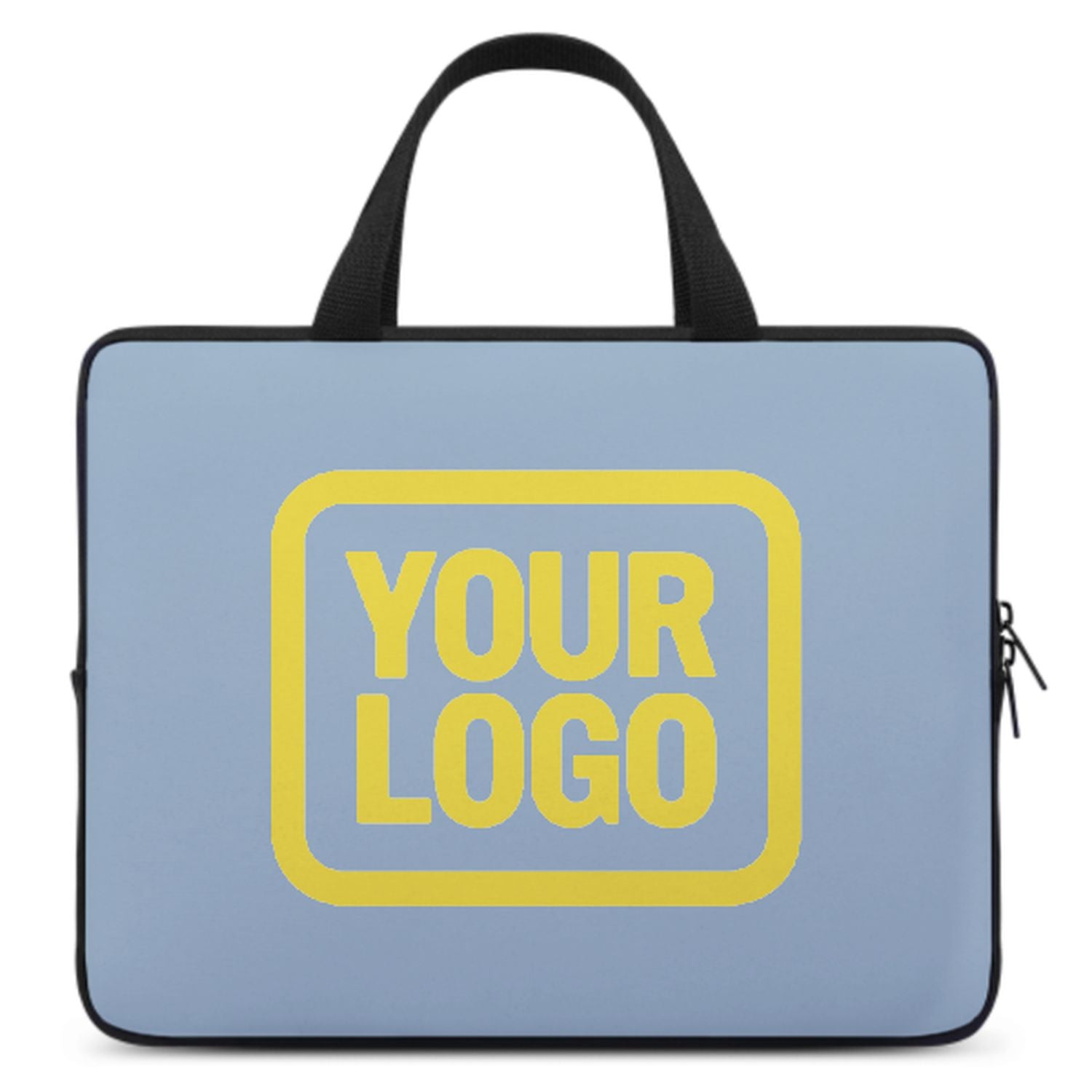 Sac pour ordinateur portable personnalisé bleu clair jaune clair