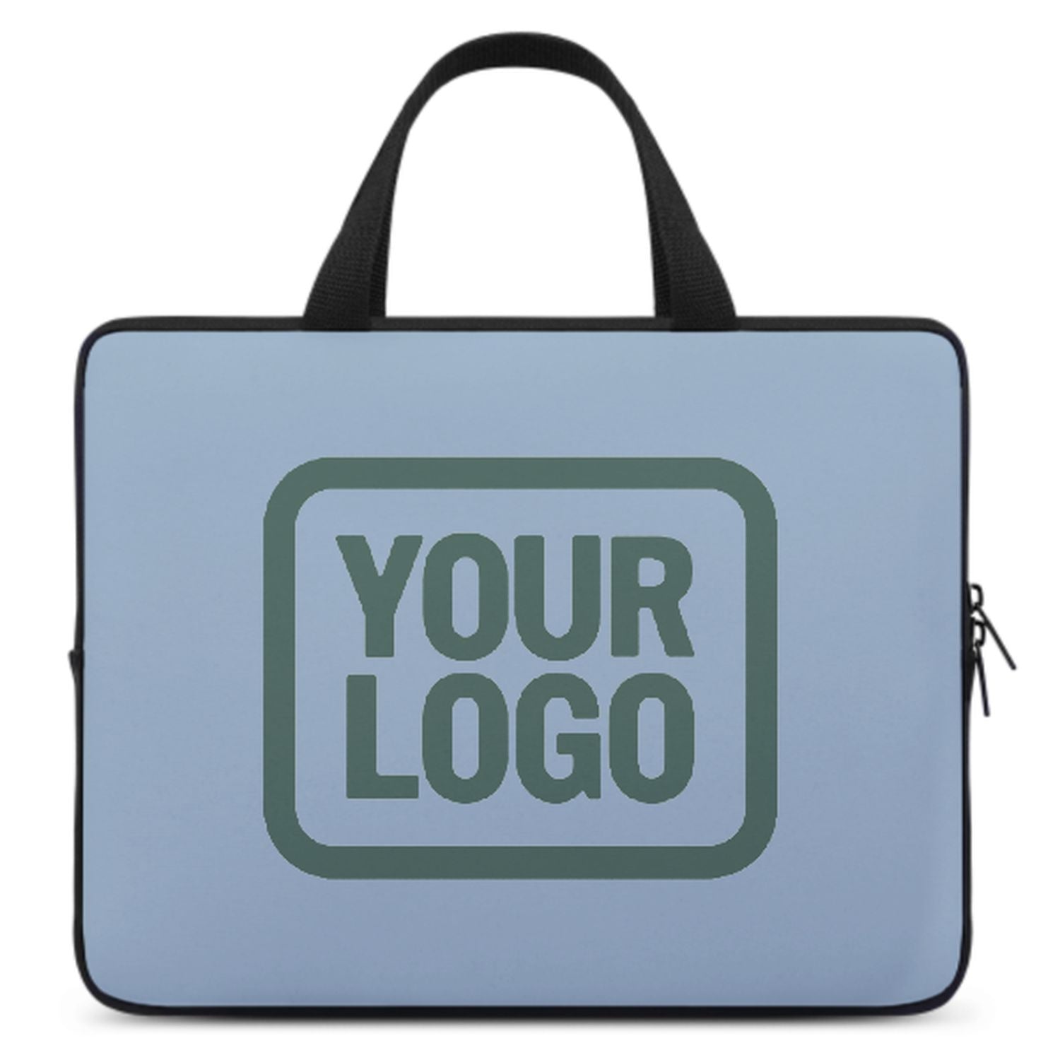 Sac pour ordinateur portable personnalisé bleu clair vert