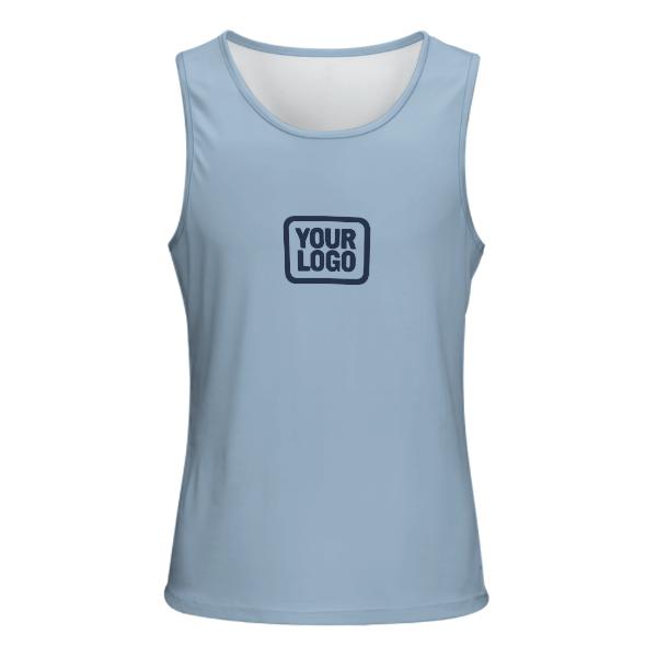 Maßgeschneidertes Hellblau Marineblau Herren Tanktop
