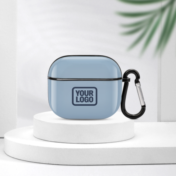 Maßgeschneidertes Hellblau Marineblau AirPods-Hülle (3. Generation)