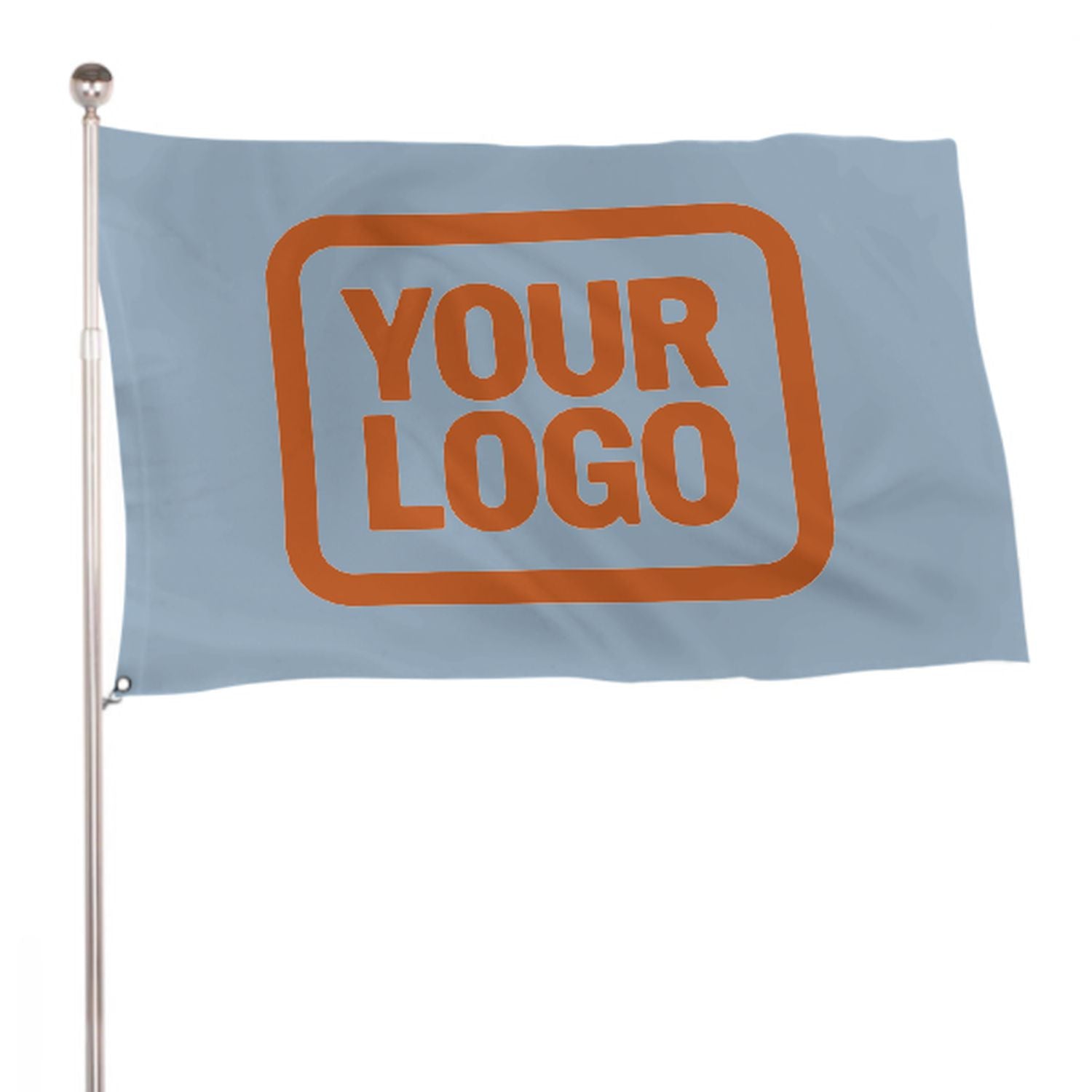 Maßgeschneidertes Hellblau Orange Flagge