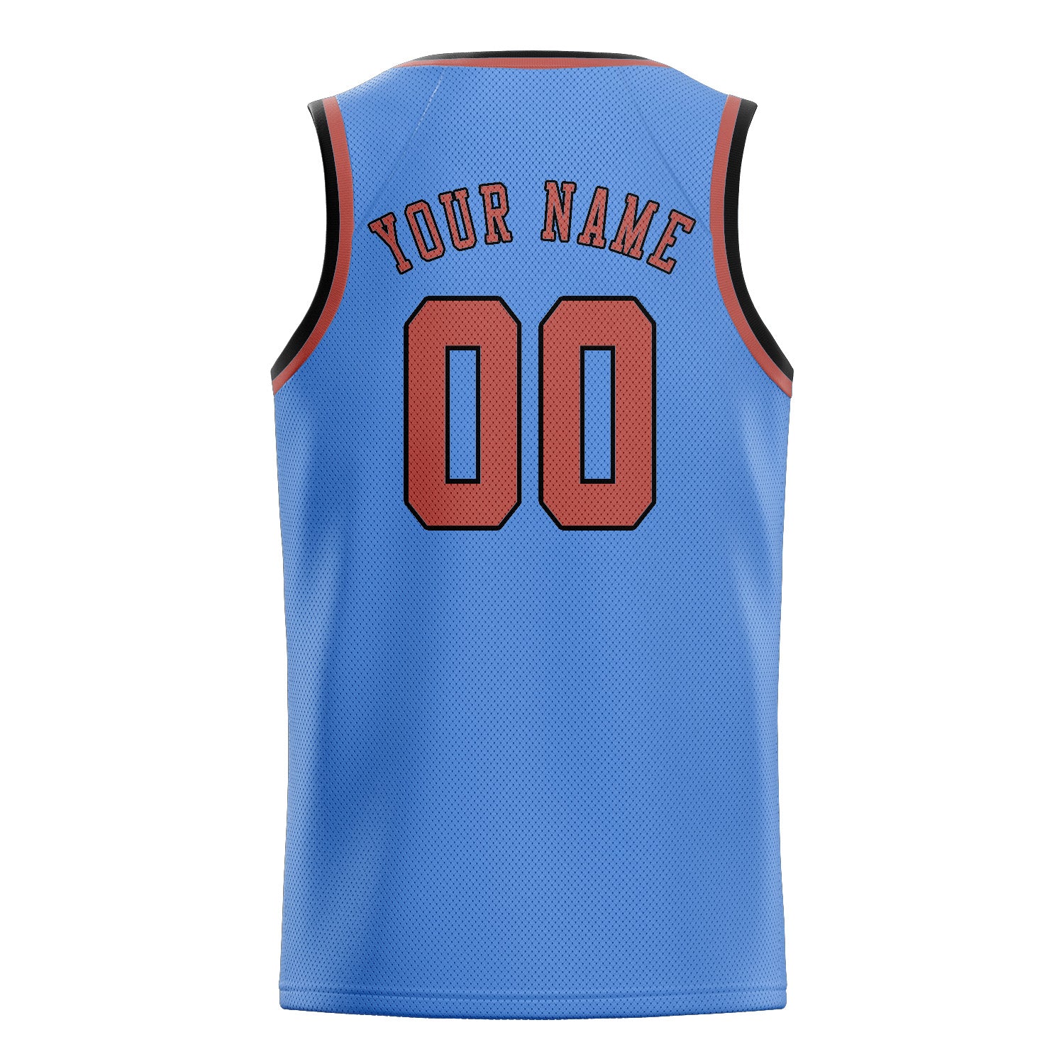 Benutzerdefiniertes Professionelles Hellblau Kupferrose Basketballtrikot