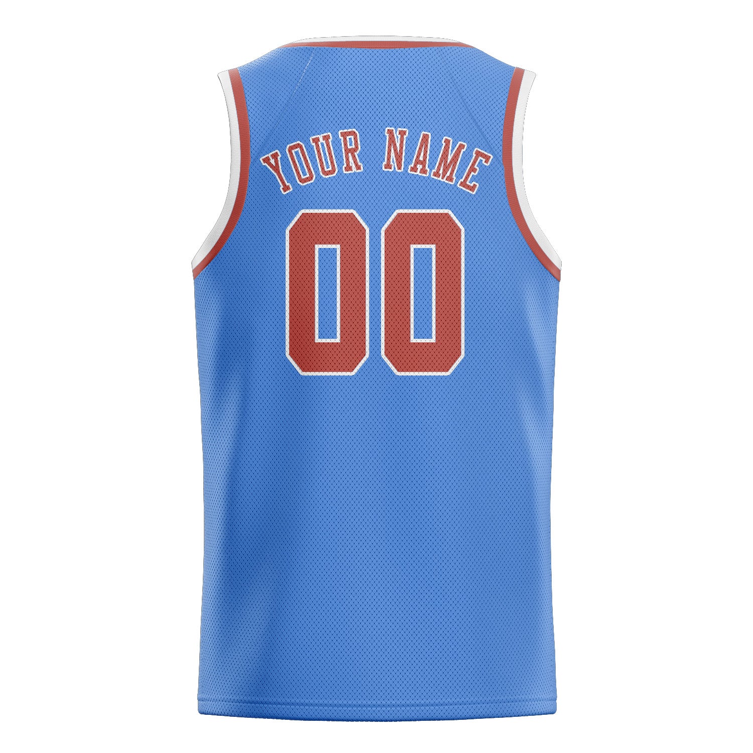 Benutzerdefiniertes Professionelles Hellblau Kupferrose Basketballtrikot