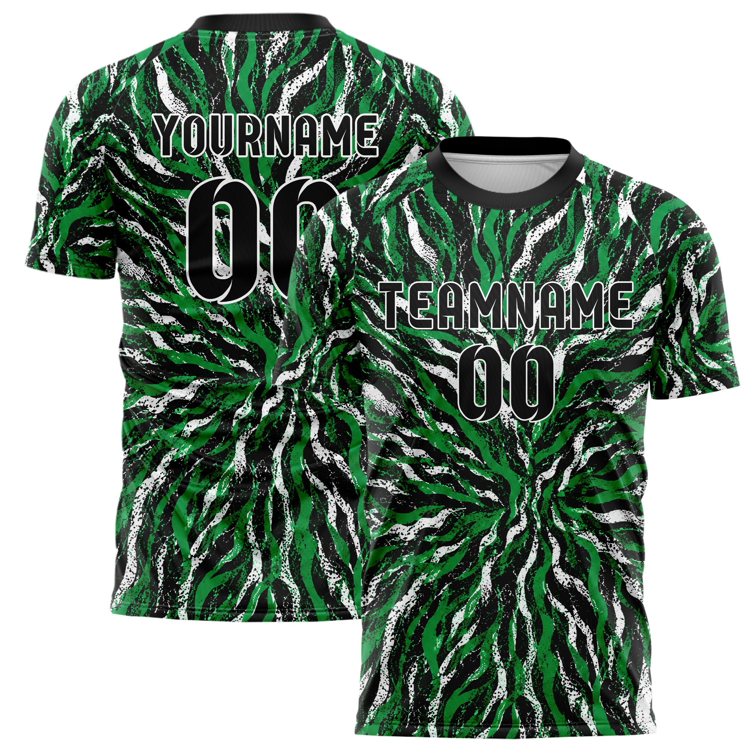 Kellygruen klassisches Animal Print Zebra Streifen Design 08-0016 individuelles Fußballtrikot main