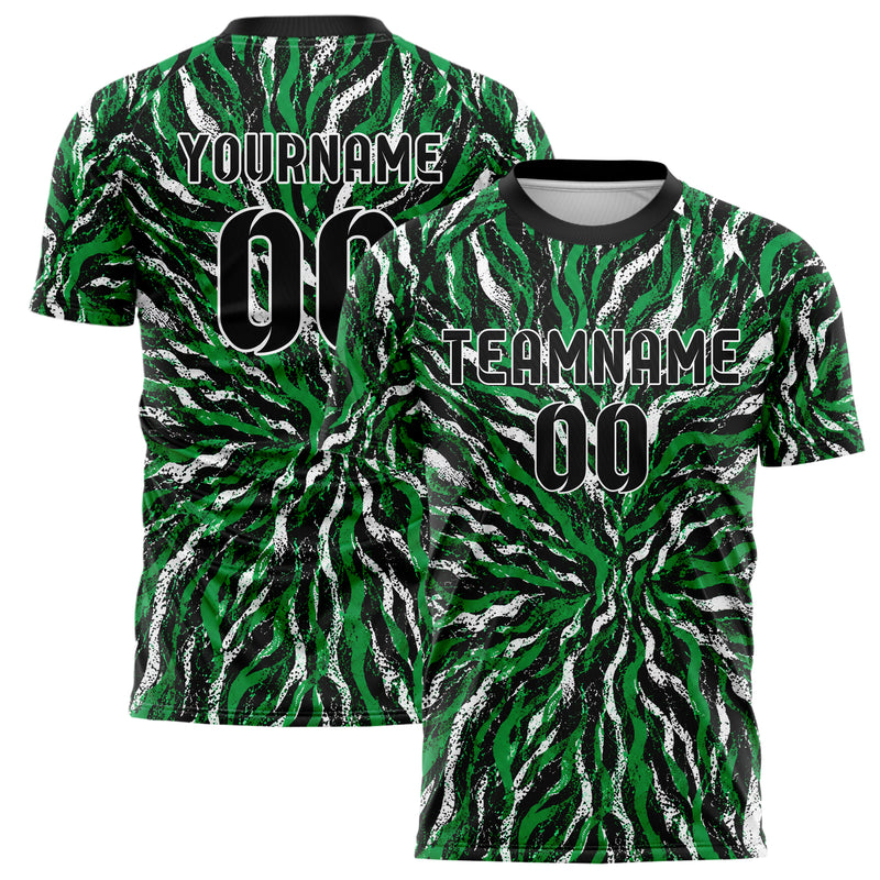 Kellygruen klassisches Animal Print Zebra Streifen Design 08-0016 individuelles Fußballtrikot main