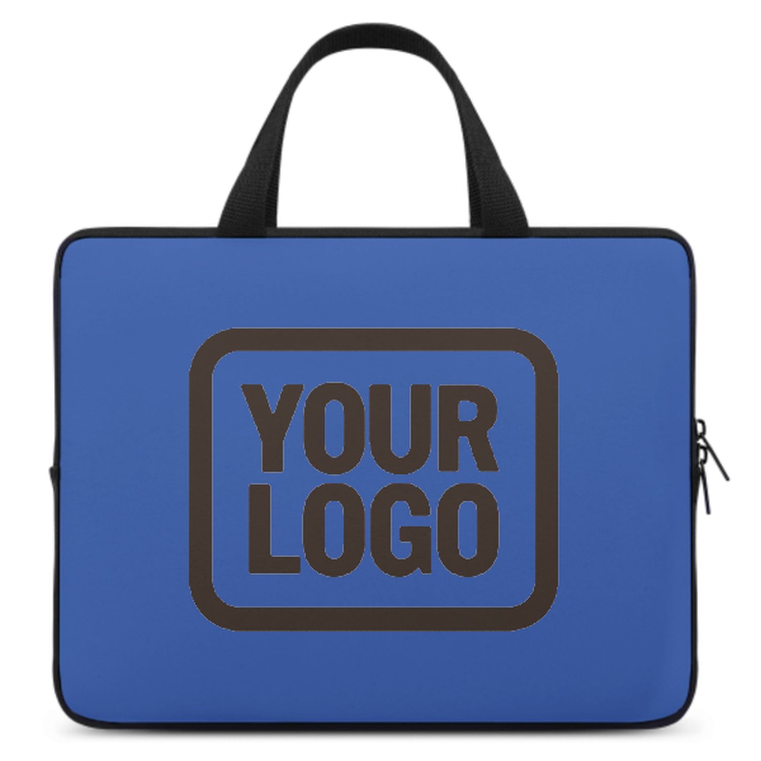 Sac pour ordinateur portable bleu ciel marron sur mesure