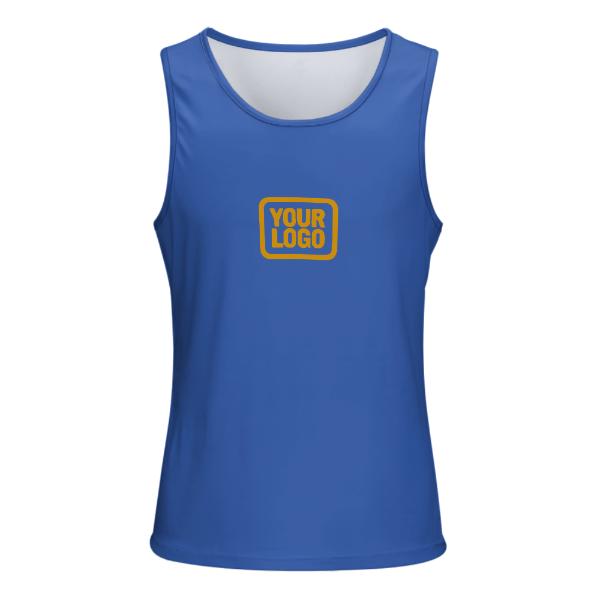 Maßgeschneidertes Himmelblau Gelb Herren Tanktop