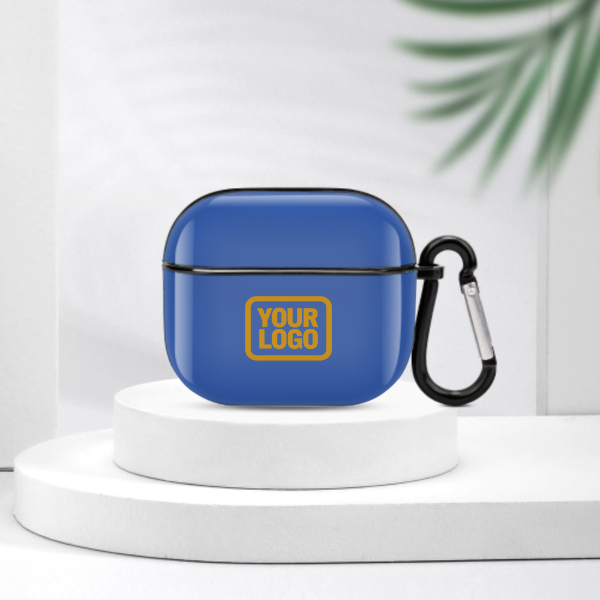 Maßgeschneidertes Himmelblau Gelb AirPods-Hülle (3. Generation)