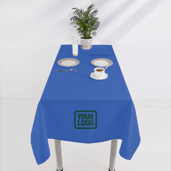 Tovaglia quadrata personalizzata color verde oliva scuro azzurro cielo