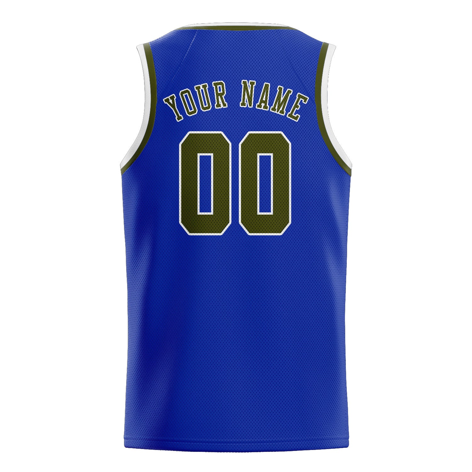 Benutzerdefiniertes Professionelles Himmelblau Dunkles Oliv Basketballtrikot