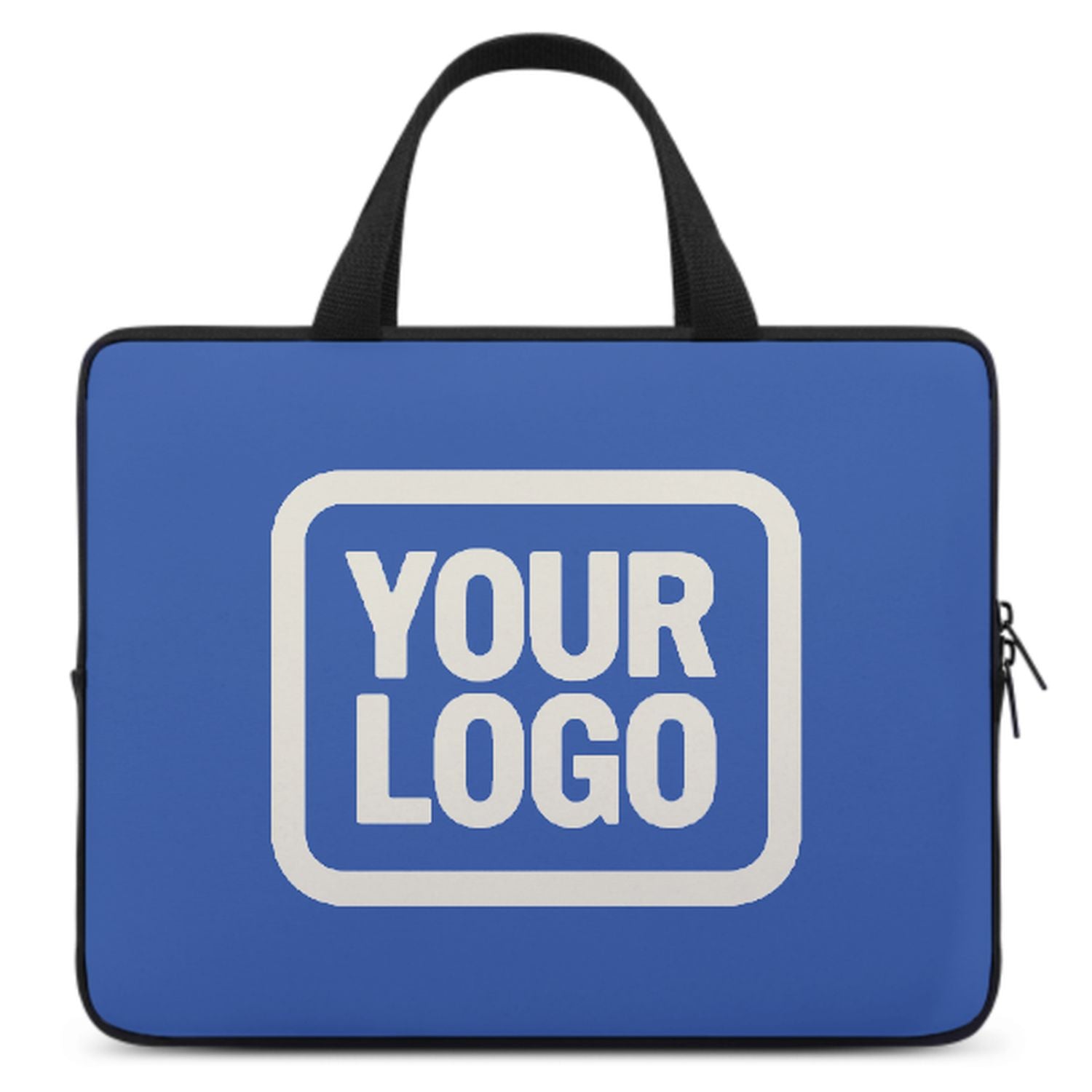 Sac pour ordinateur portable personnalisé bleu ciel crème