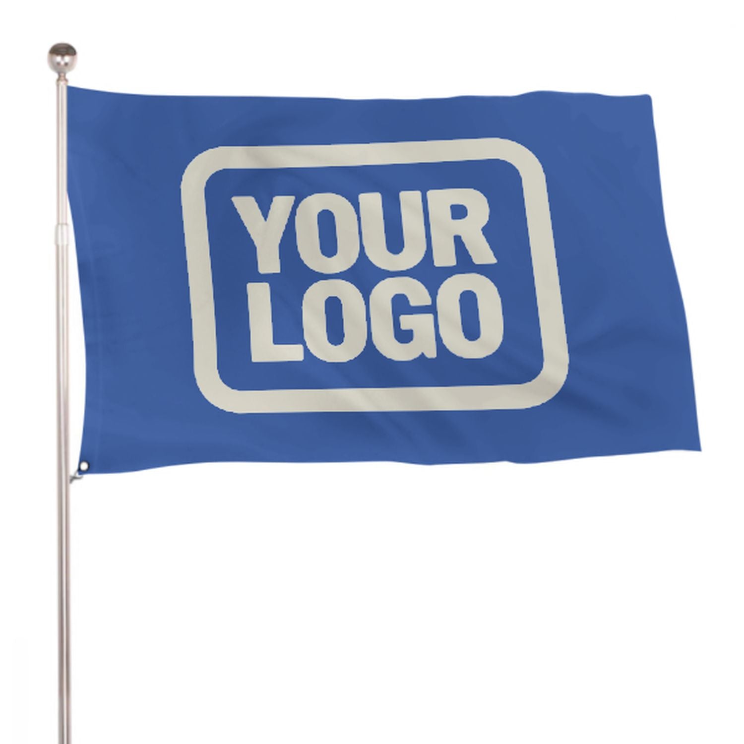Maßgeschneidertes Himmelblau Beige Flagge