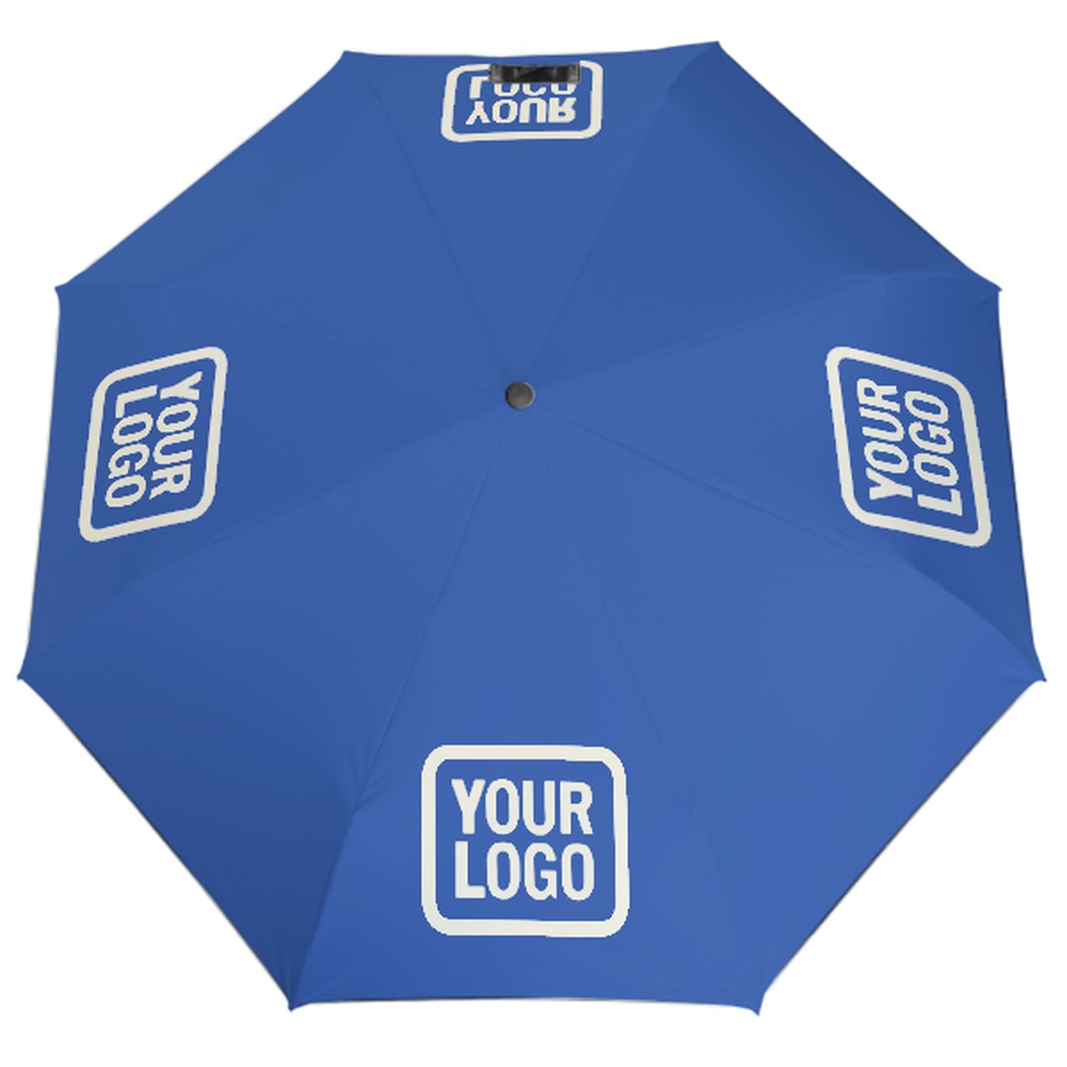 Maßgeschneidertes Himmelblau Beige Automatik-Regenschirm
