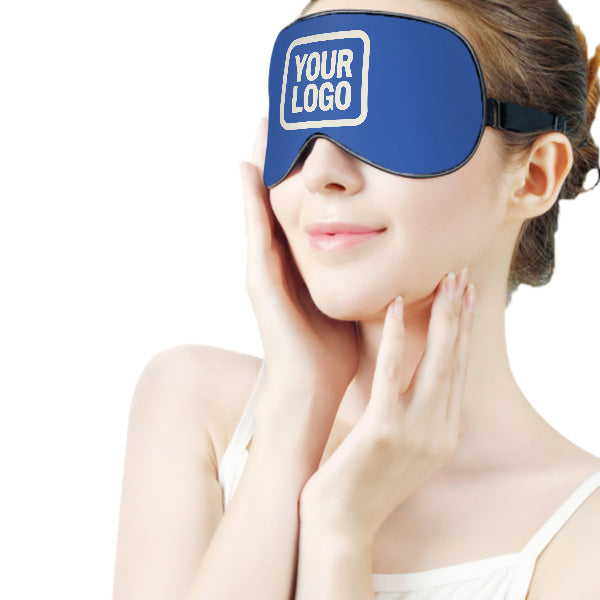 Maßgeschneidertes Himmelblau Beige Schlafmaske