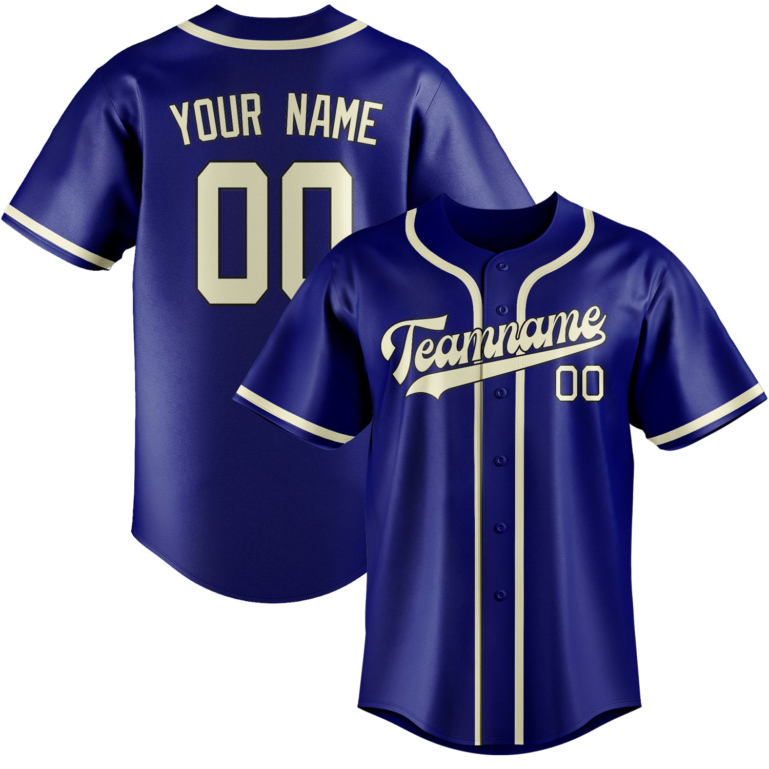 Benutzerdefiniertes Professionelles Himmelblau Beige Baseballtrikot