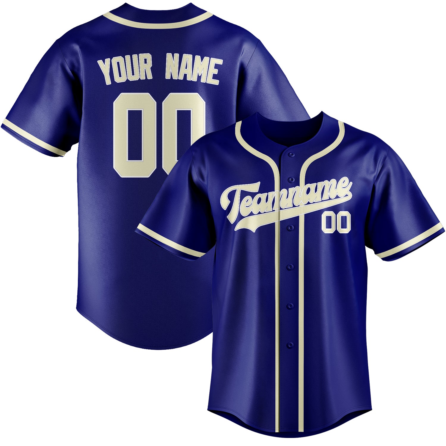 Benutzerdefiniertes Professionelles Himmelblau Beige Baseballtrikot