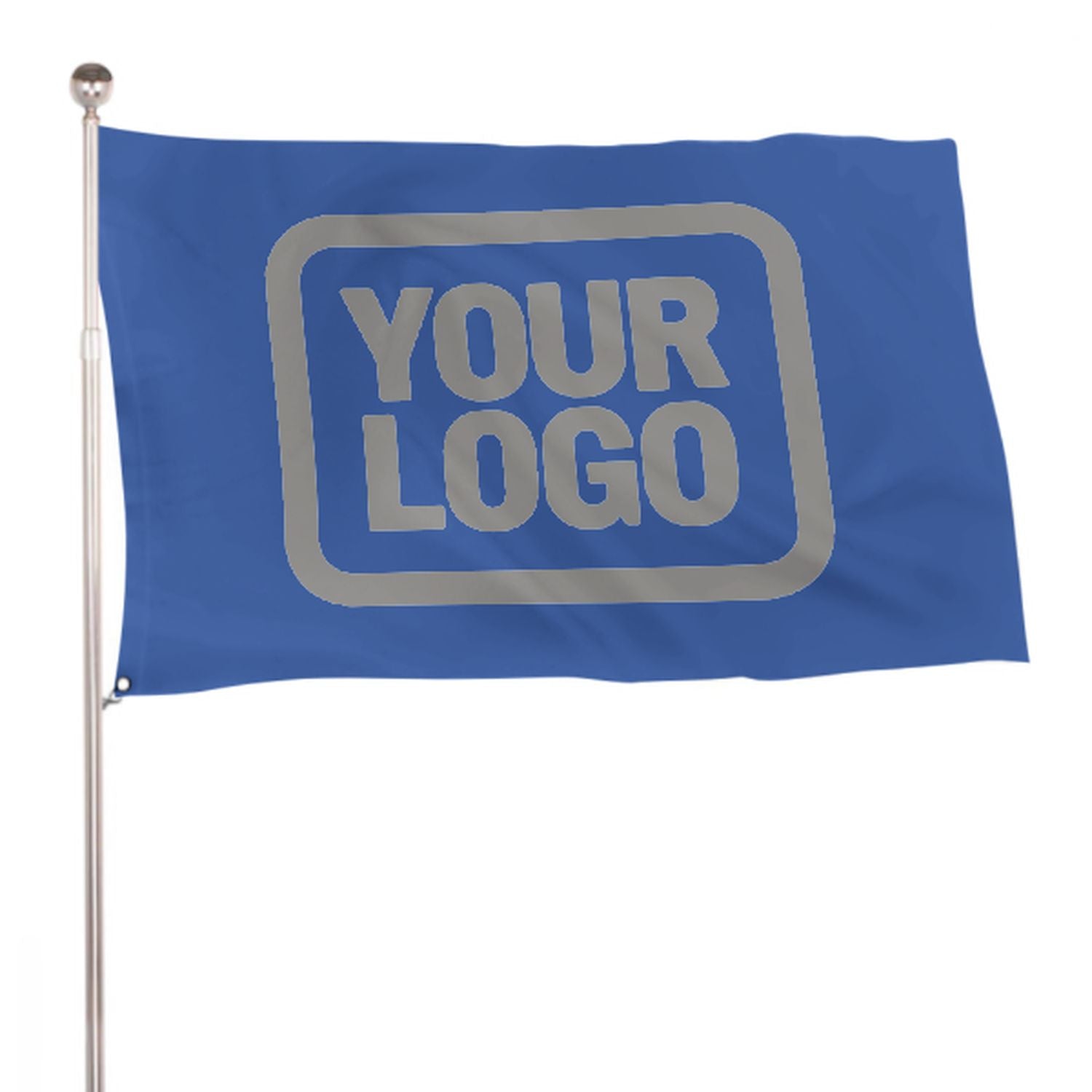 Maßgeschneidertes Himmelblau Grau Flagge