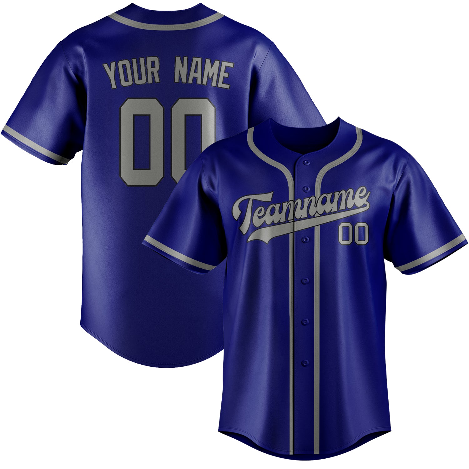 Benutzerdefiniertes Professionelles Himmelblau Grau Baseballtrikot
