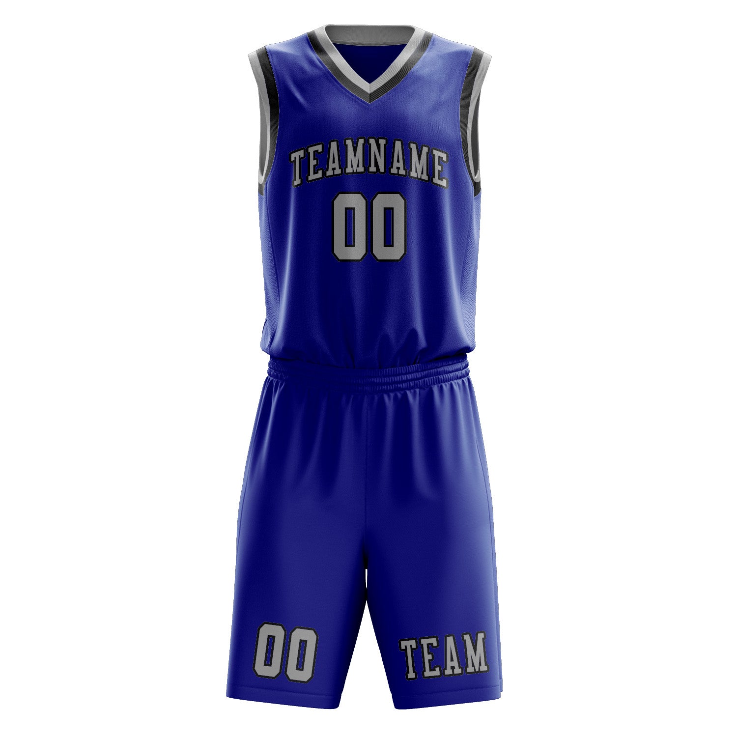 Benutzerdefiniertes Professionelles Himmelblau Grau Basketballtrikot-Set