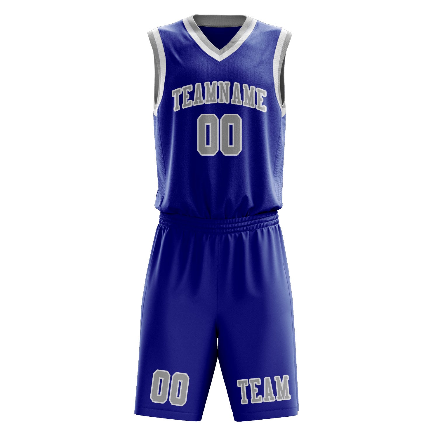 Benutzerdefiniertes Professionelles Himmelblau Grau Basketballtrikot-Set