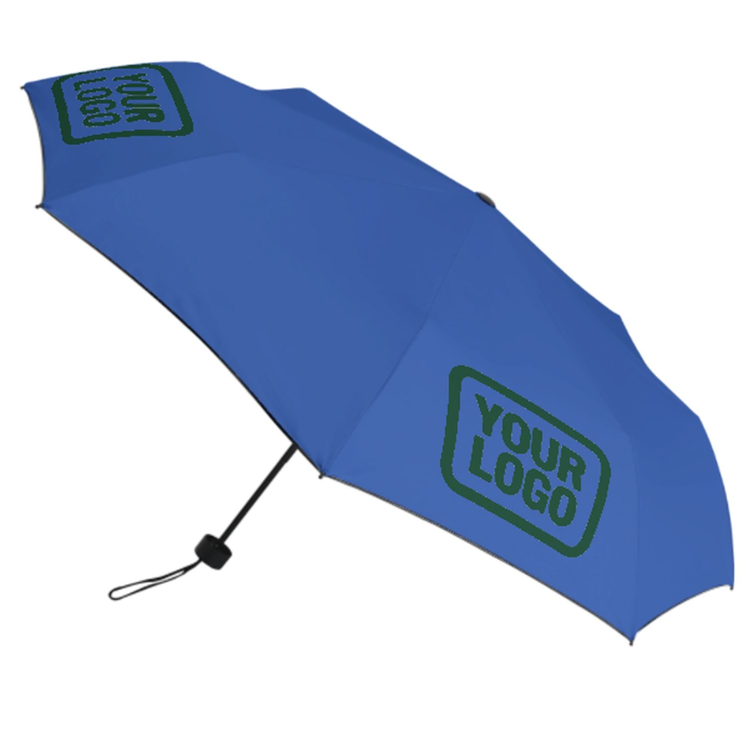 Maßgeschneidertes Himmelblau Moosgrün Automatik-Regenschirm