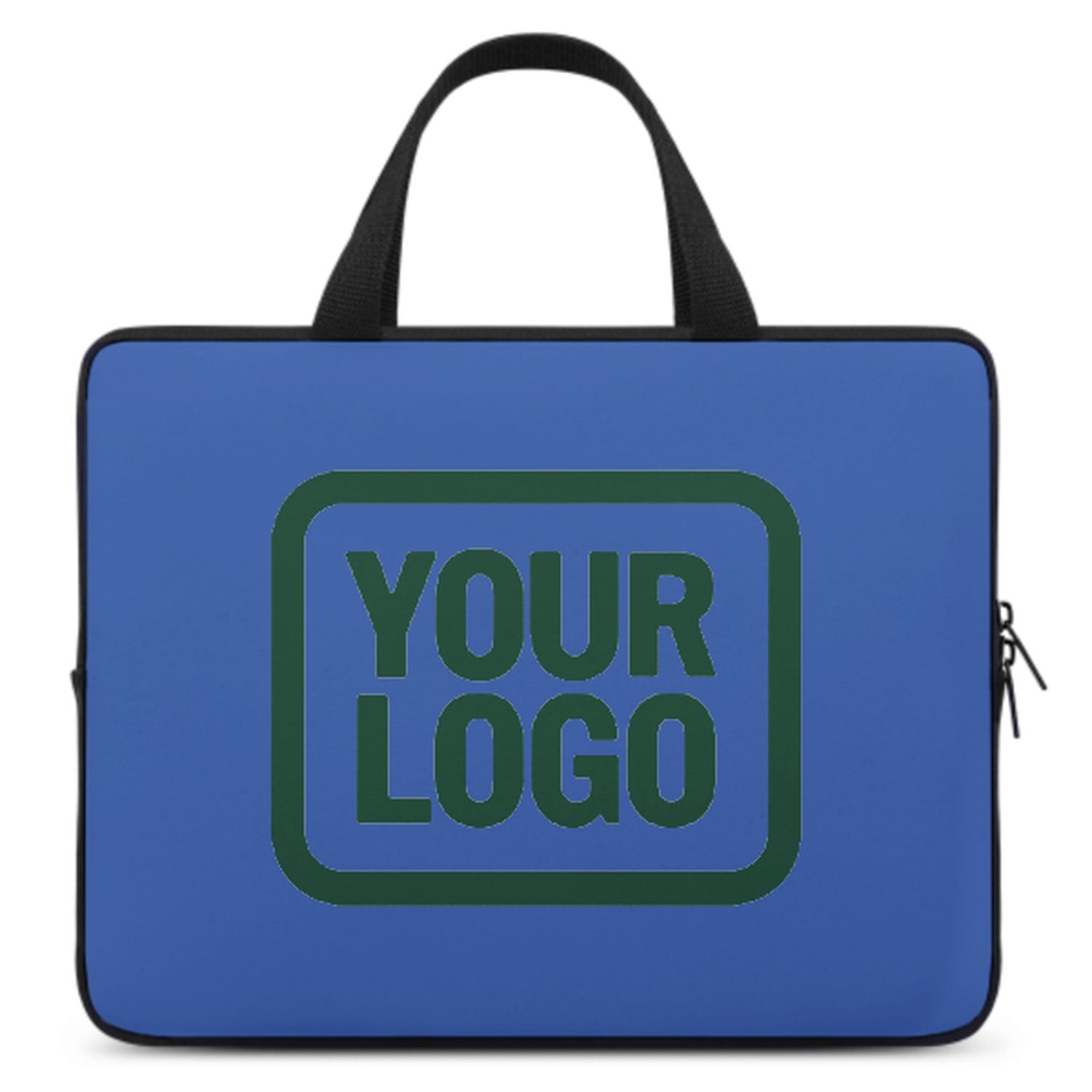 Sac pour ordinateur portable personnalisé bleu ciel vert