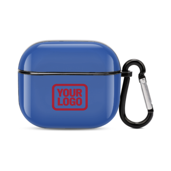 Maßgeschneidertes Himmelblau Rot AirPods-Hülle (3. Generation)