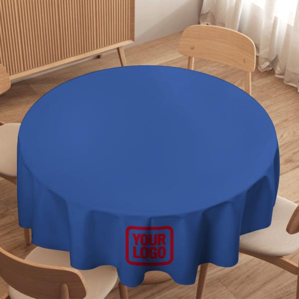 Maßgeschneidertes Himmelblau Rot Runde Tischdecke